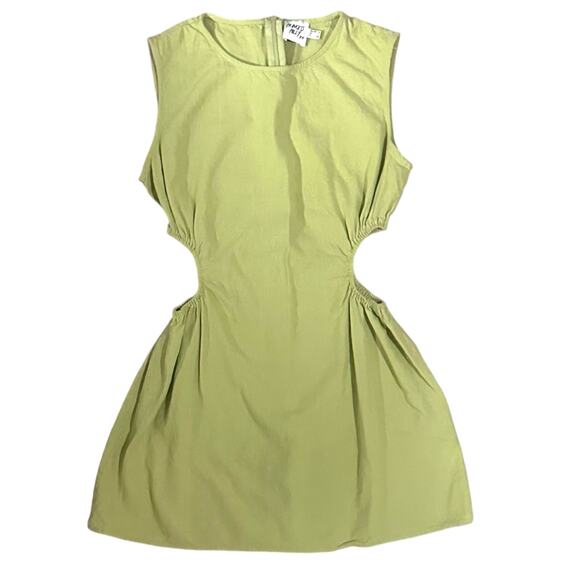 Princess Polly Dresses & Skirts - Princess Polly Sleeveless Short Dress Cut Out Tank Mini Dress Back Zip Green 4